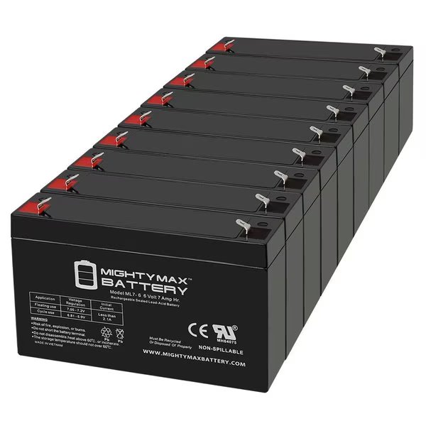 6V 7Ah SLA Replacement Battery for Minimoto Sport Racer - 9PK, Mighty Max Battery, Mfr#: MAX3982297